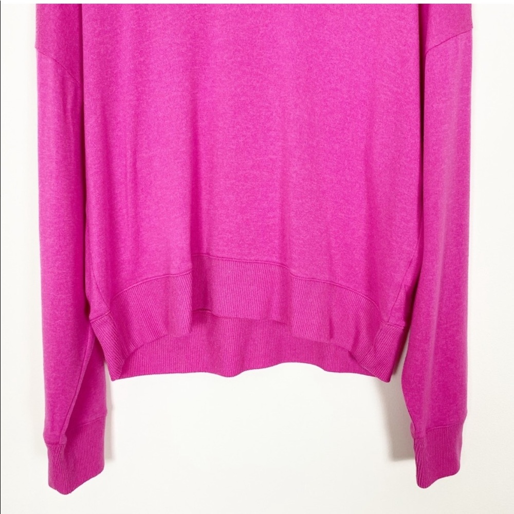 J. CREW Bright Pink Supercozy Mockneck Pullover Lyocell Sweater Top XL casual